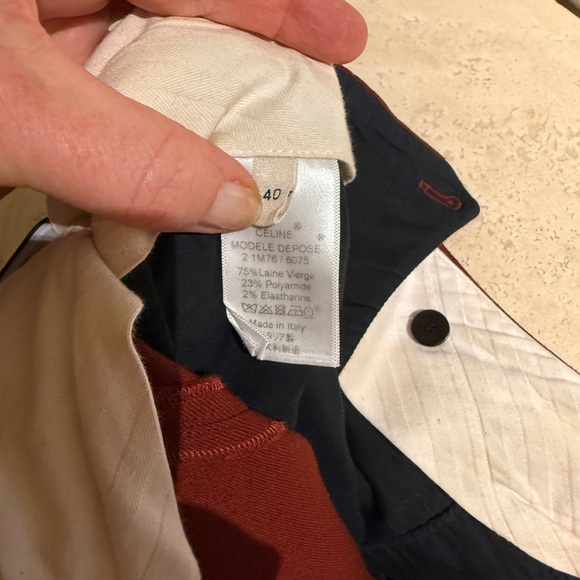 Celine Burgundy Phoebe Philo wool jersey culottes sz 40 - Picture 14 of 14